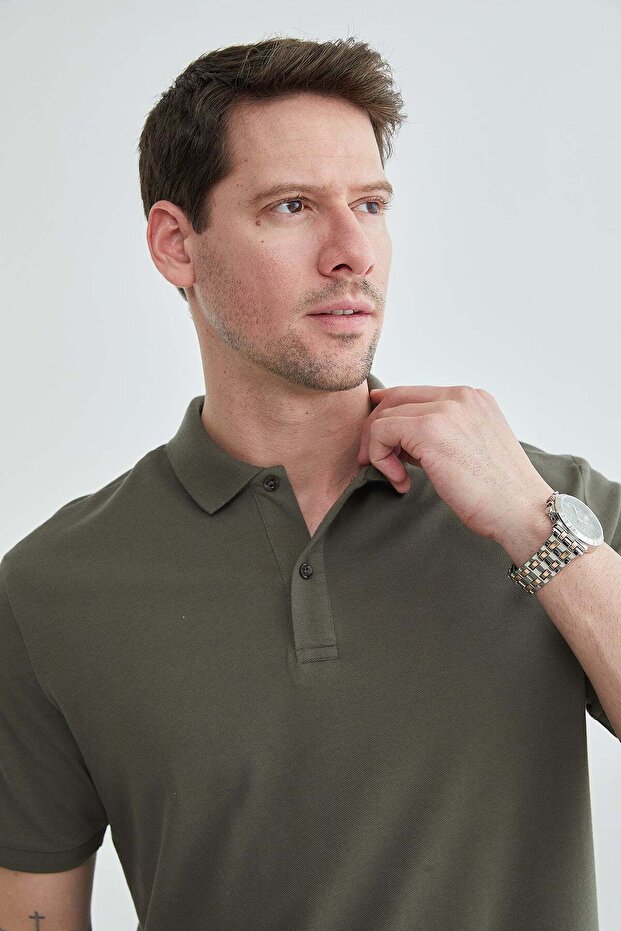 Basic Polo Yaka Pike Tişört - 6