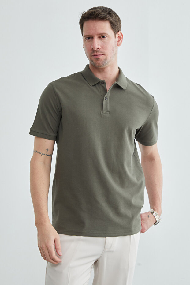 Basic Polo Yaka Pike Tişört - 3
