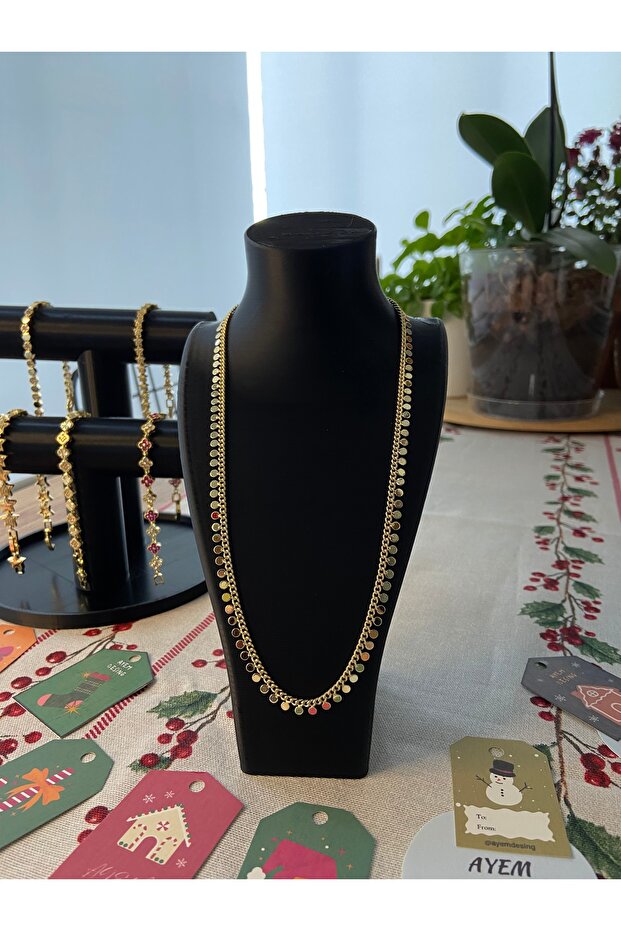 VİP GOLD PULLU KOLYE - 3