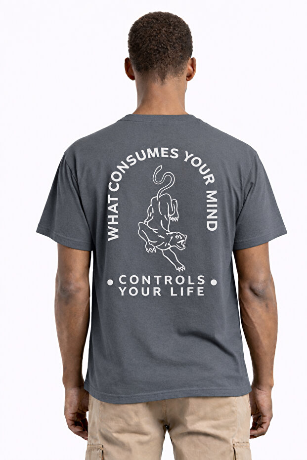 Controls Your Life Back Printed Cotton Relaxed Fit Round Neck Unisex T-Shirt