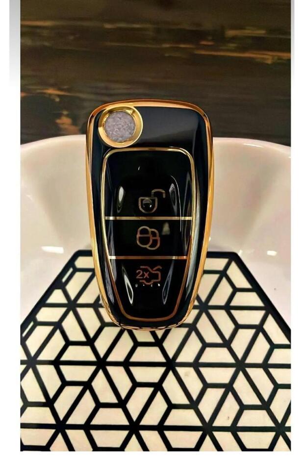 Ford Focus, C-Max, Fiesta, Mondeo, Transit Nano High Quality Remote Control Case Black Gold