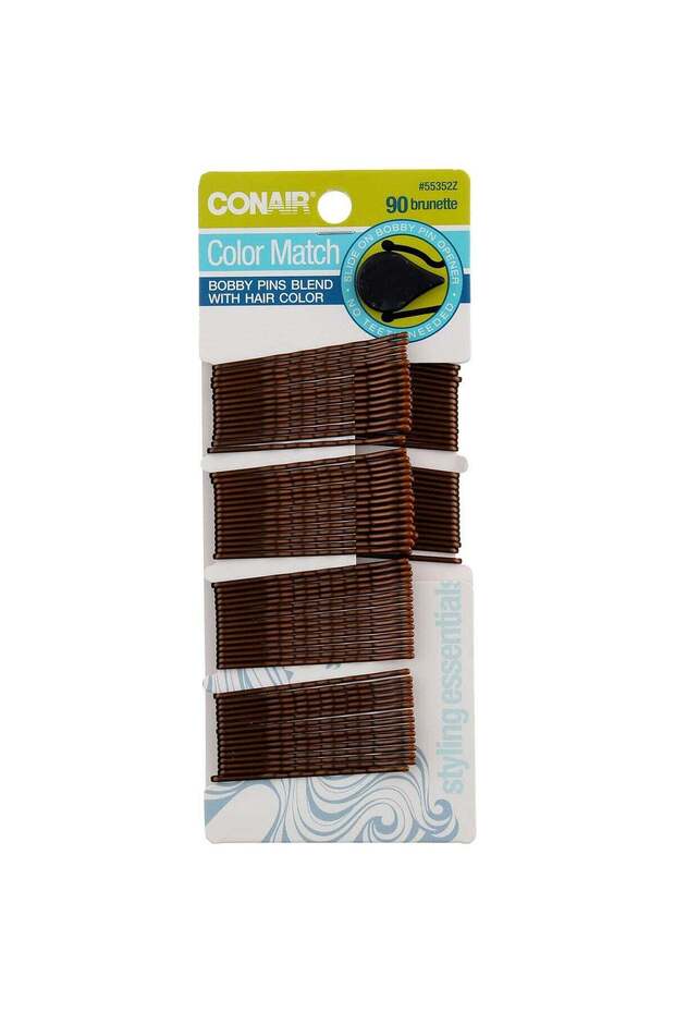 Color Match Bobby Pins Brunette 1 Pack of 90 Pieces