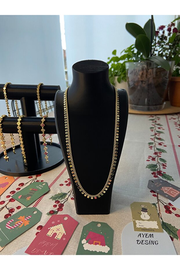 VİP GOLD PULLU KOLYE - 2