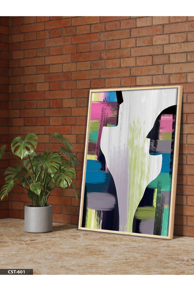 Colorful Two-Size One-Piece Wooden Framed Painting