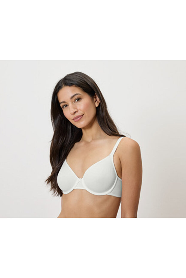 حمالة صدر مبطنة، بيضاء - 1