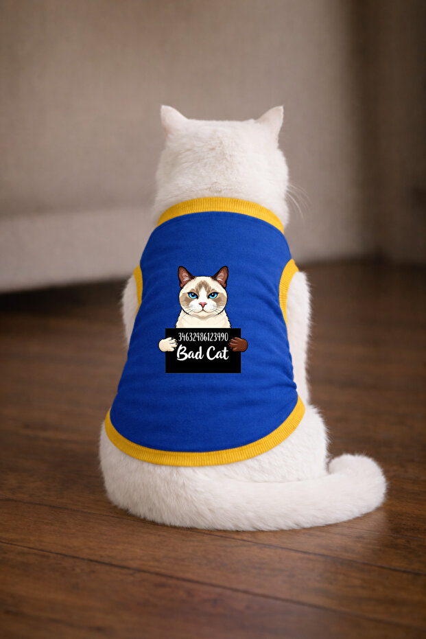 Mavi Wanted Siyam Printed Cat Tshirt Size m Cat Clothing (100% Cotton Combed)