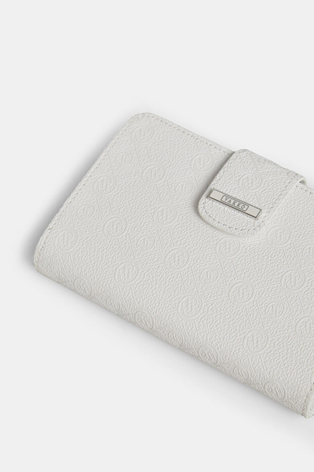 BEYAZ MONOGRAM CÜZDAN - 4