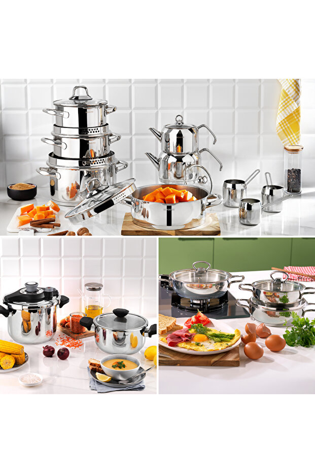 Mastercook 25 Parça Paslanmaz Çelik Çeyiz Seti - 1