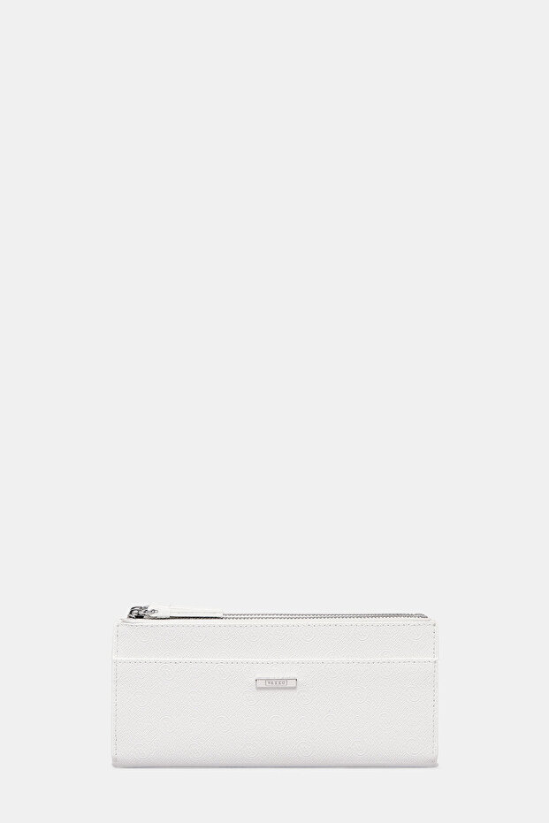 BEYAZ MONOGRAM CÜZDAN - 1