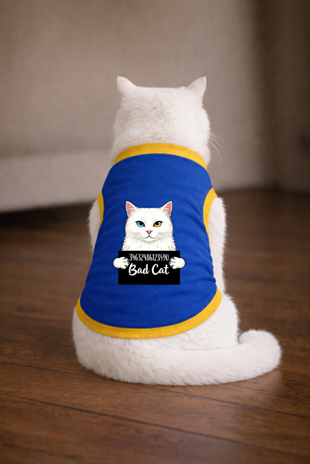 Mavi Wanted Van Printed Cat Tshirt Size L Cat Clothing (100% Cotton Combed)