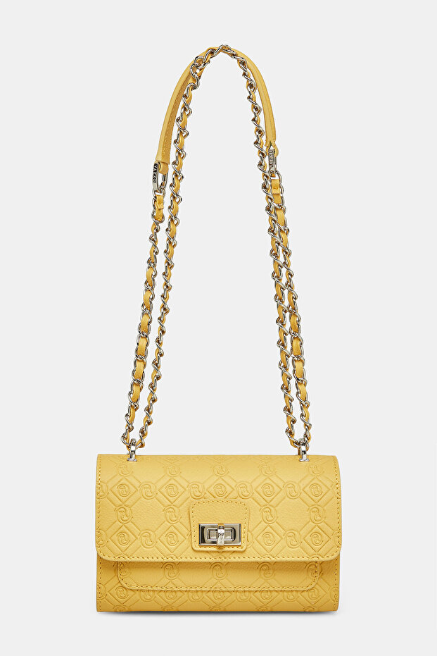 SARI MONOGRAM DERİ ÇANTA - 2