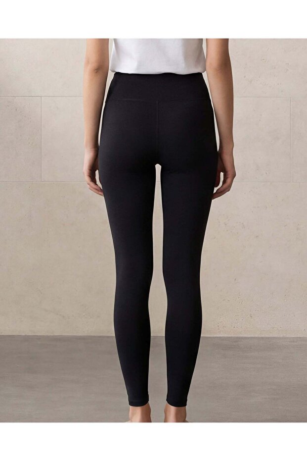 Woman Black Basic Full Length Legging - 3