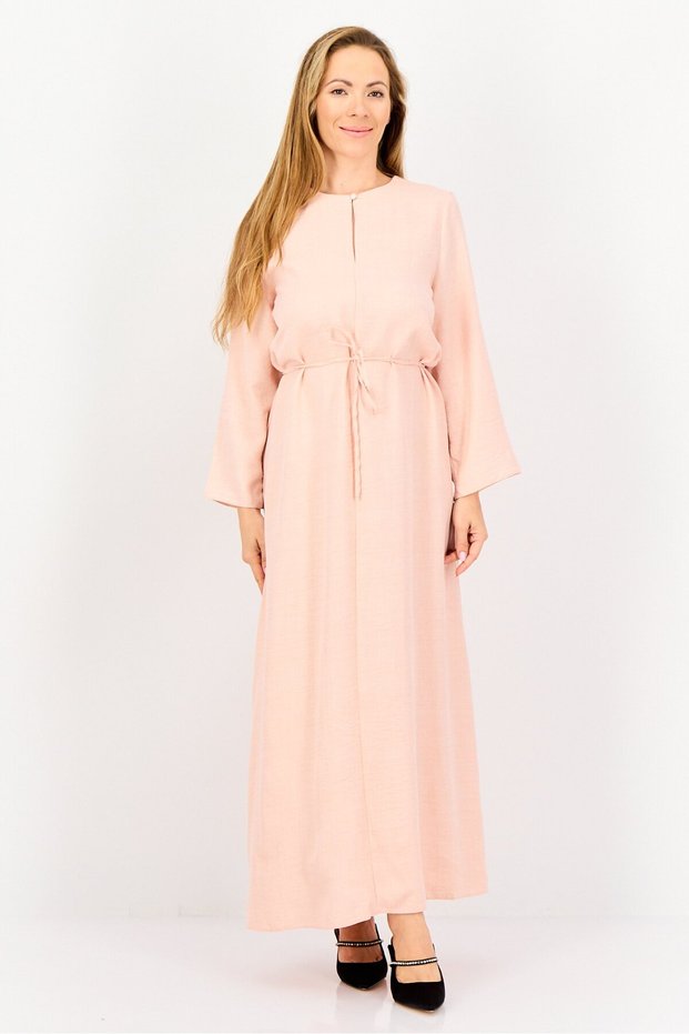 Women Plain Maxi Dress, Pink
