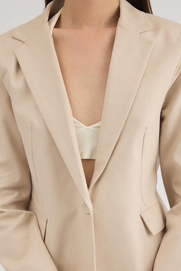 Single button casual jacket 6196 - 6