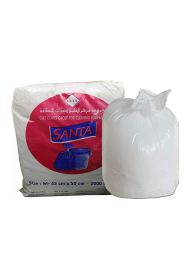 Plast Tech HDPE Plastic Garbage Bag 2000-Piece, 45 cm x 50 cm Size, White