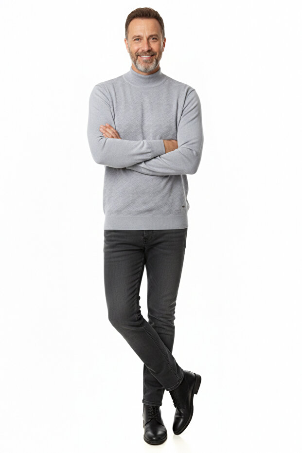 سترة رجالية بنمط ياقة الصياد نصف دائرية - 2