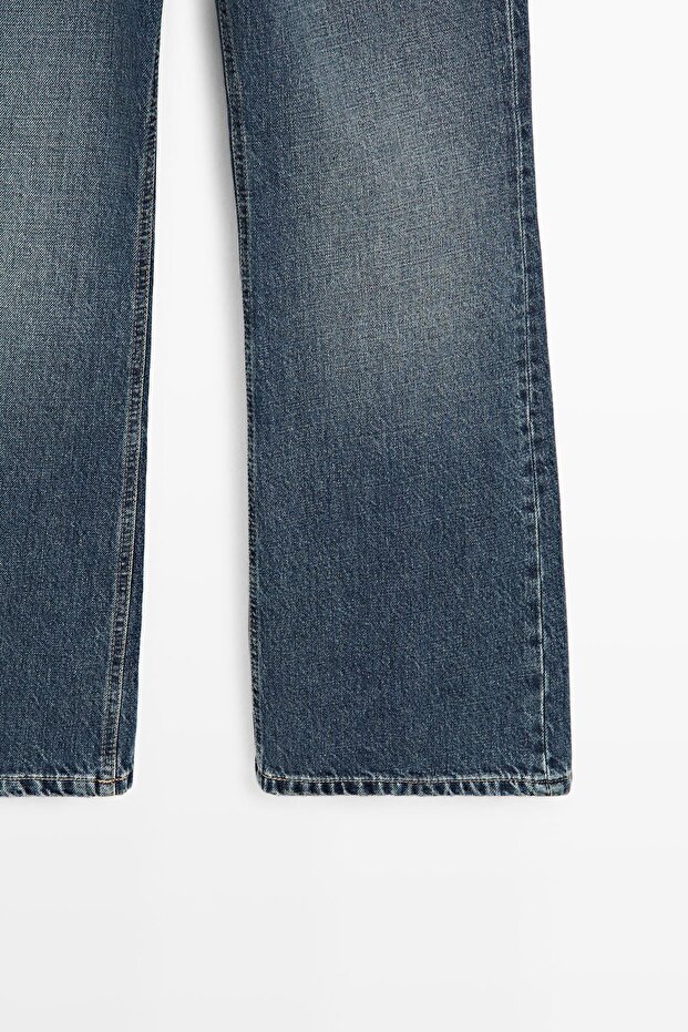 Orta bel İspanyol paça jean - 7