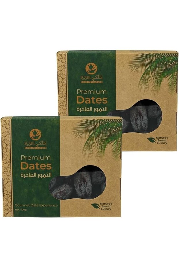 Dates Medjool | No Additives Natural Dry Date Perfect Snacking 500 Grams (Pack of 2)