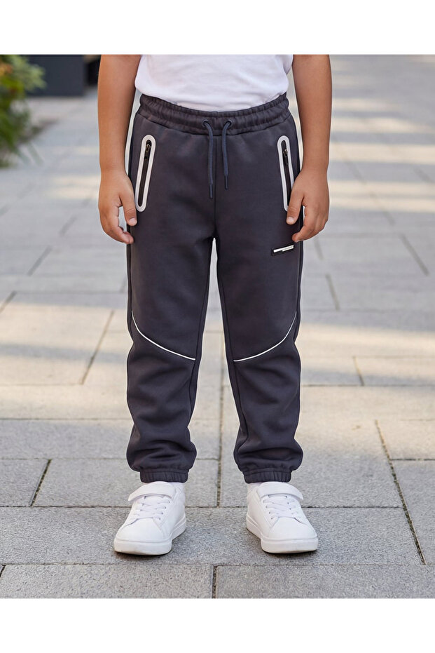 Boys Charcoal Rag-Length Sleeve Tee