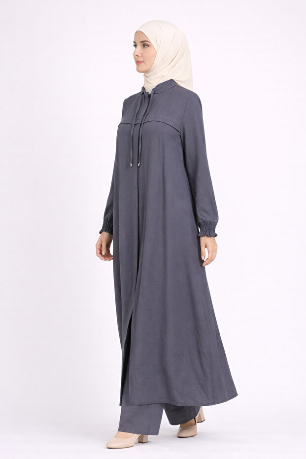 Hakim Collar Front Placket Suit - 2