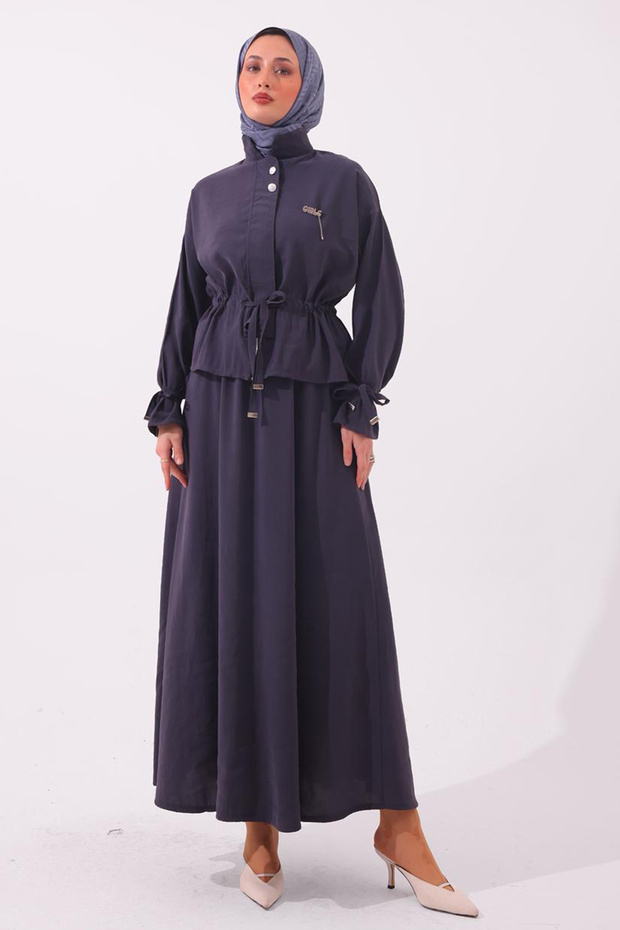 Brooch Double Set N7192 Anthracite