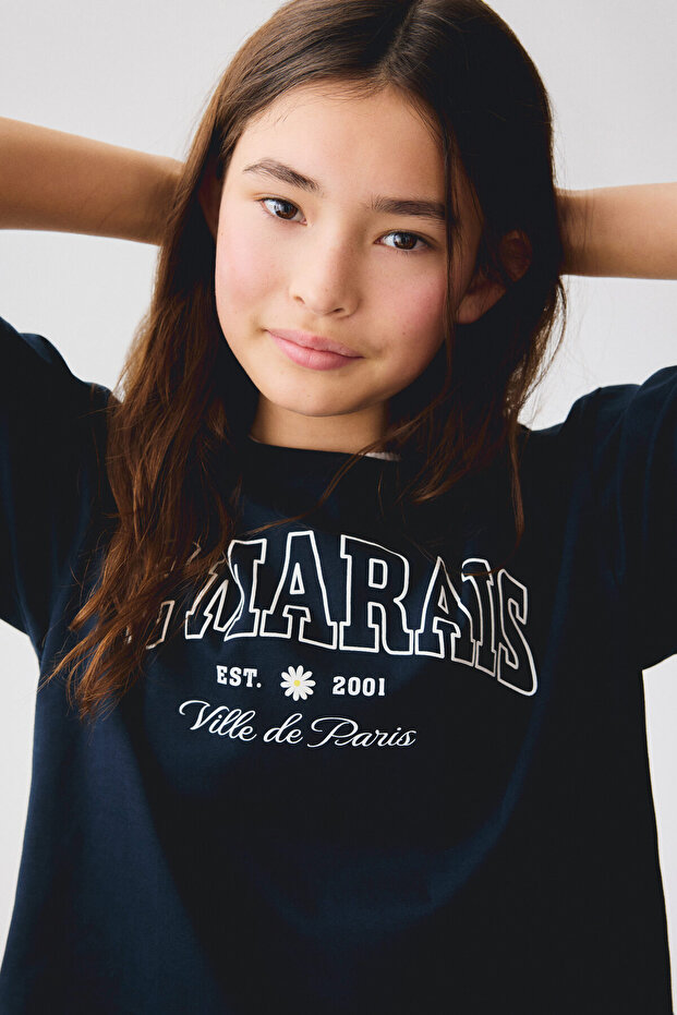 Pamuklu Oversize Tişört - 2