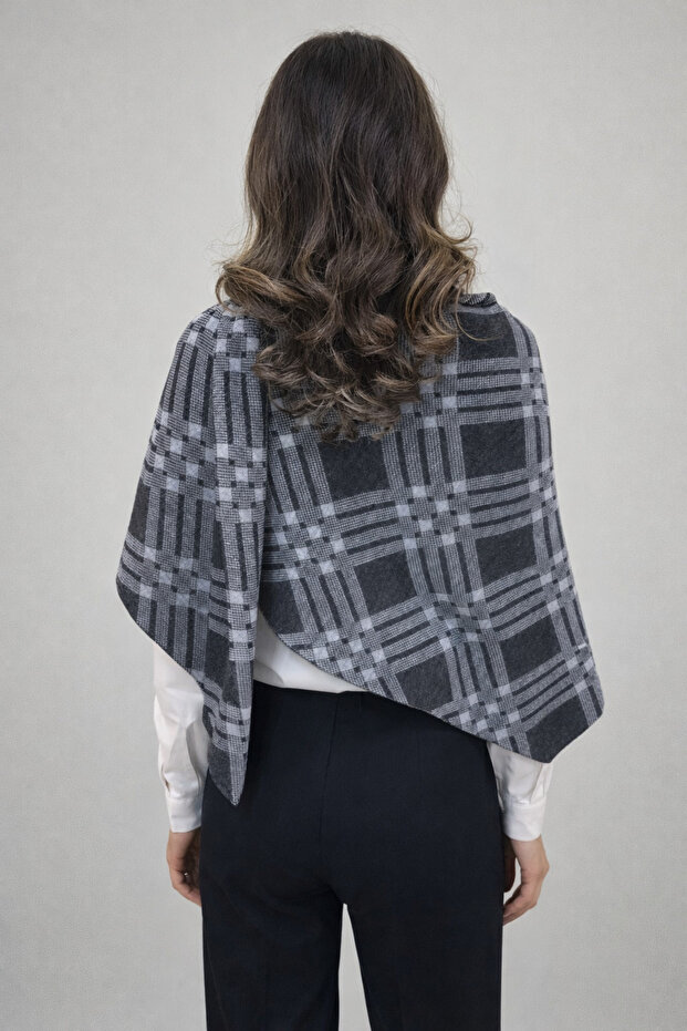 شال مثلث منسوج منقوش على الوجهين - 2