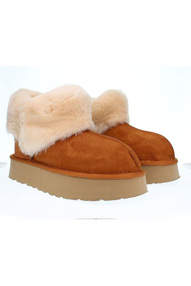 Chesnut Unisex %100 Orjinal Deri Mini Bot