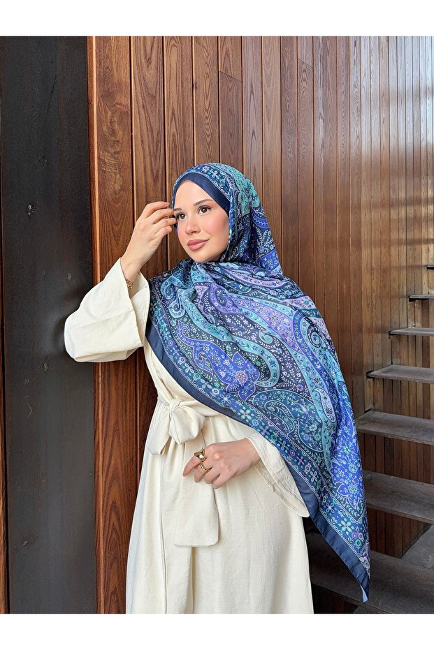 شال قطني ناعم منقوش من سلسلة نوستالجيا ps225