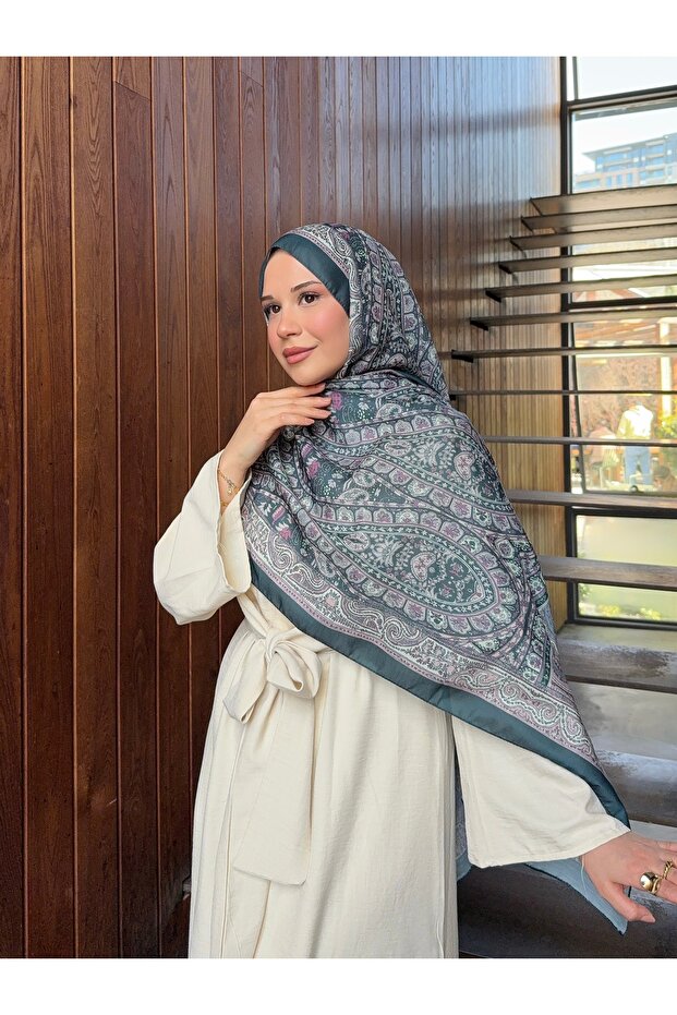 شال قطني ناعم منقوش من سلسلة نوستالجيا ps222