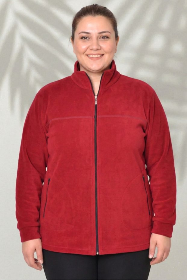 Plus Size Fleece Coat Cardigan