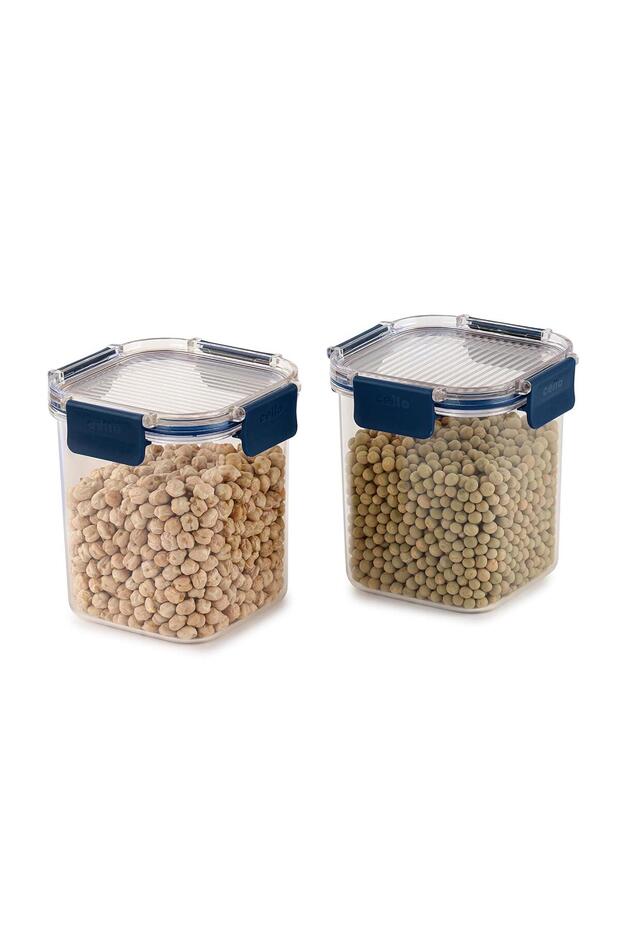 Polypropylene Stack Lock Canister, 900 ml, 2 pcs, Assorted