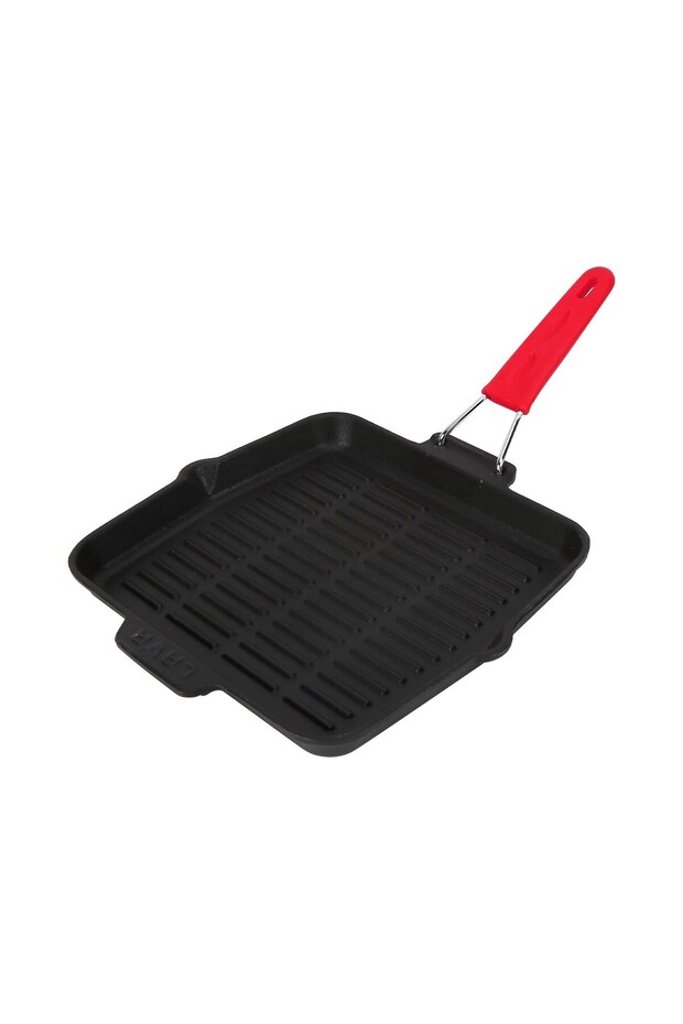 Square Cast Iron Grill Pan, 24 cm