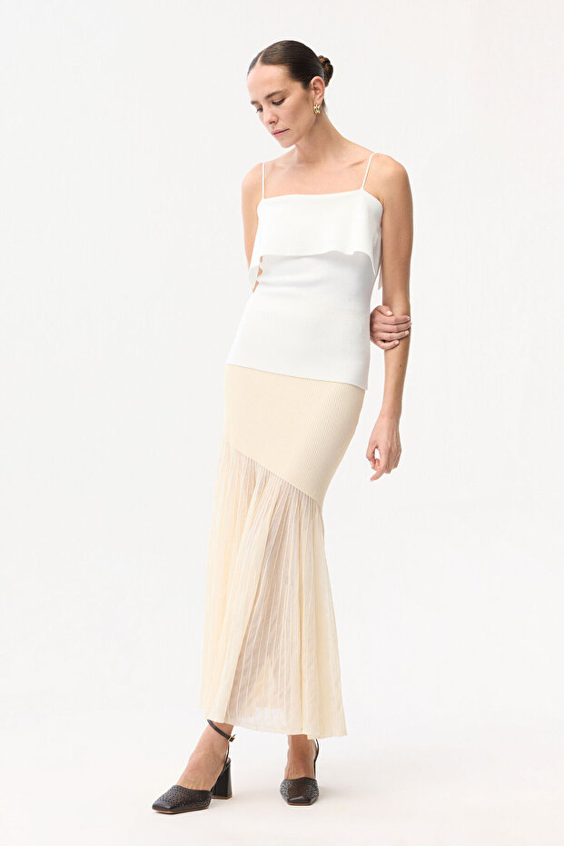 İp Askılı Triko Bluz - 3