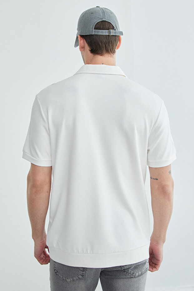 Basic Polo Yaka Modal Tişört - 8