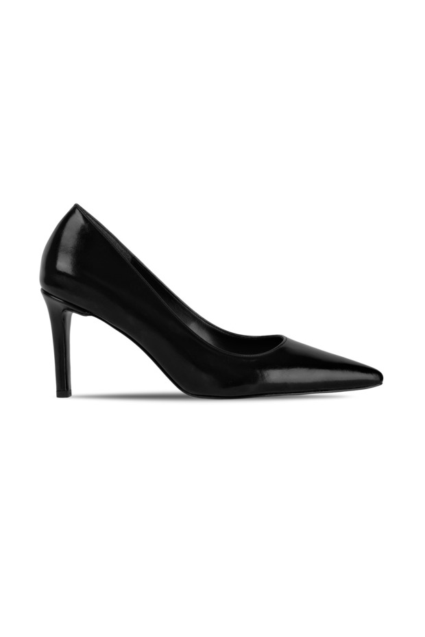 Austy Women's Pointed Toe Thin Patent Leather Heeled Shoes 4360