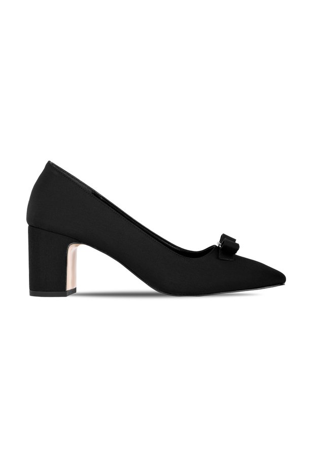 Portiy Women's Gold Buckle Detailed Heeled Shoes 4364