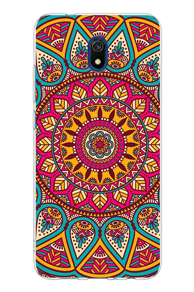 Redmi 8A Compatible Mandala Printed Silicone Case - 1