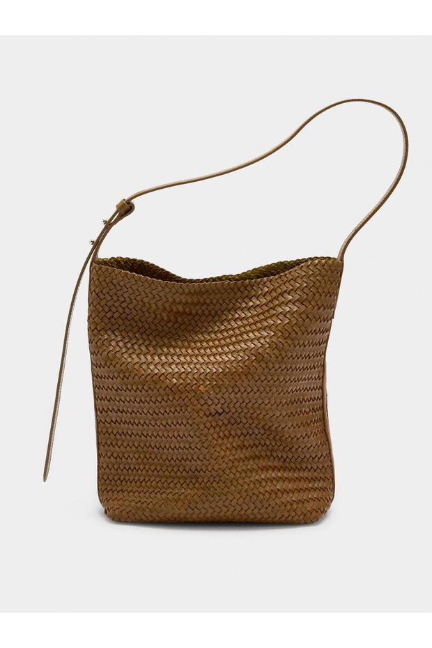 Kadın Örme Deri Omuz Çantası - 2