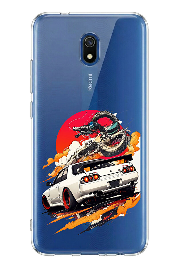 حافظة سيليكون مطبوعة بتصميم GTR Sun Dragon متوافقة مع Redmi 8A - 1