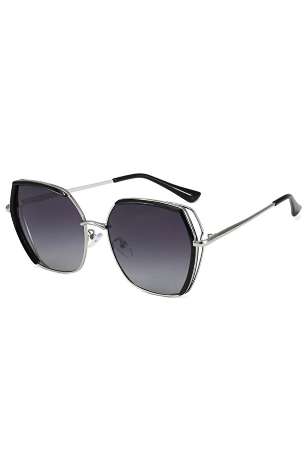 Hexagonal Polarized Sunglasses Techsuit, Silver - 1