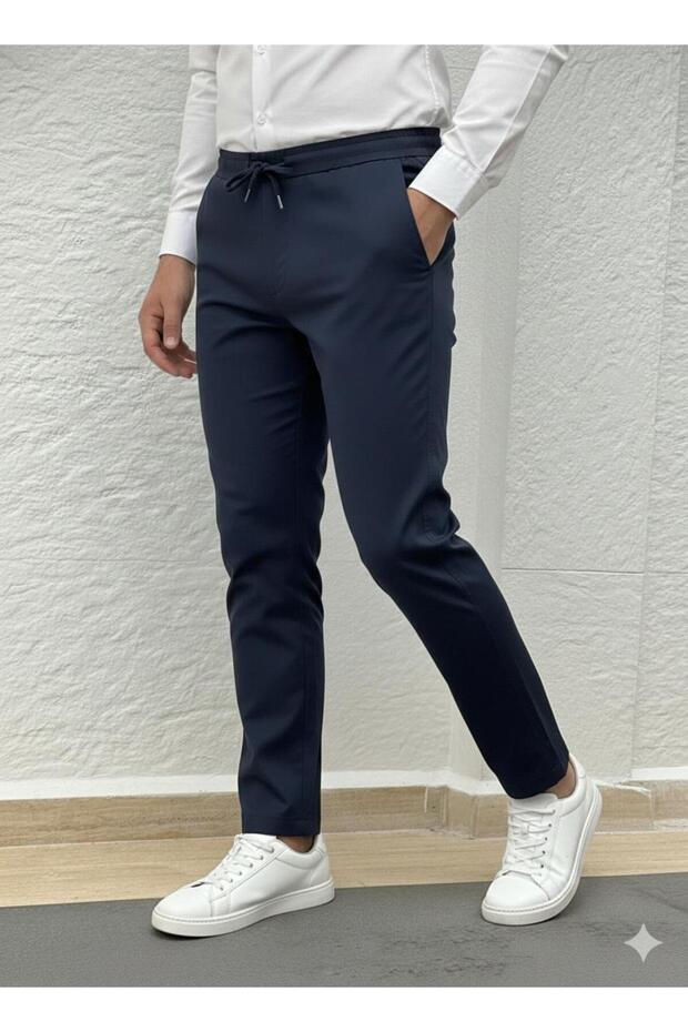 بنطلون رجالي من القطن المنسوج برباط من JOGGER REGULAR FIT