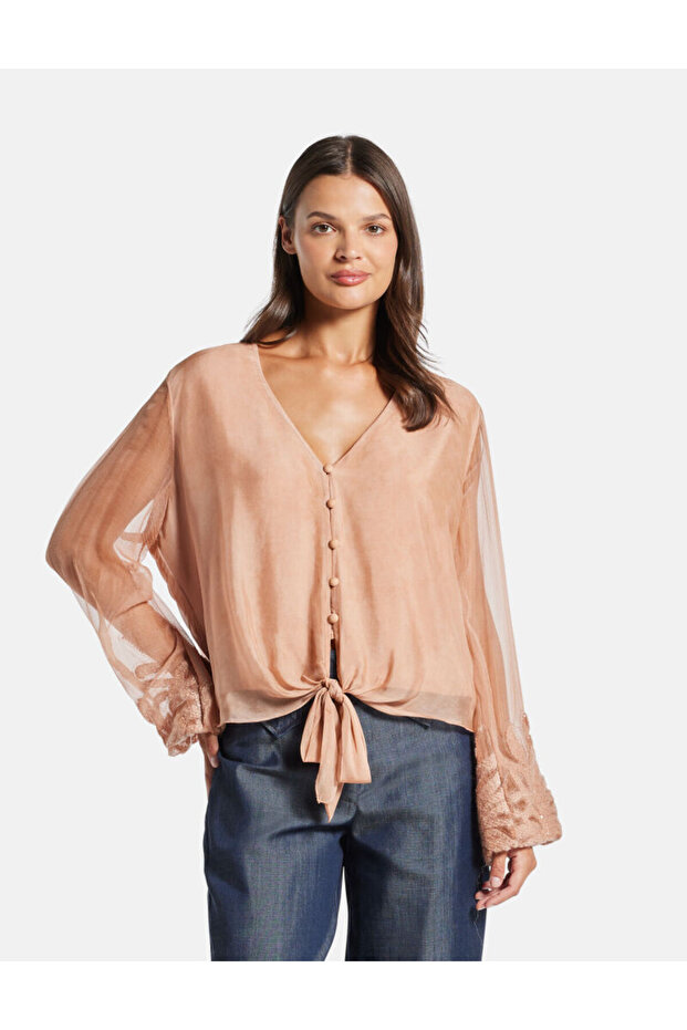 Silk-blend shirt