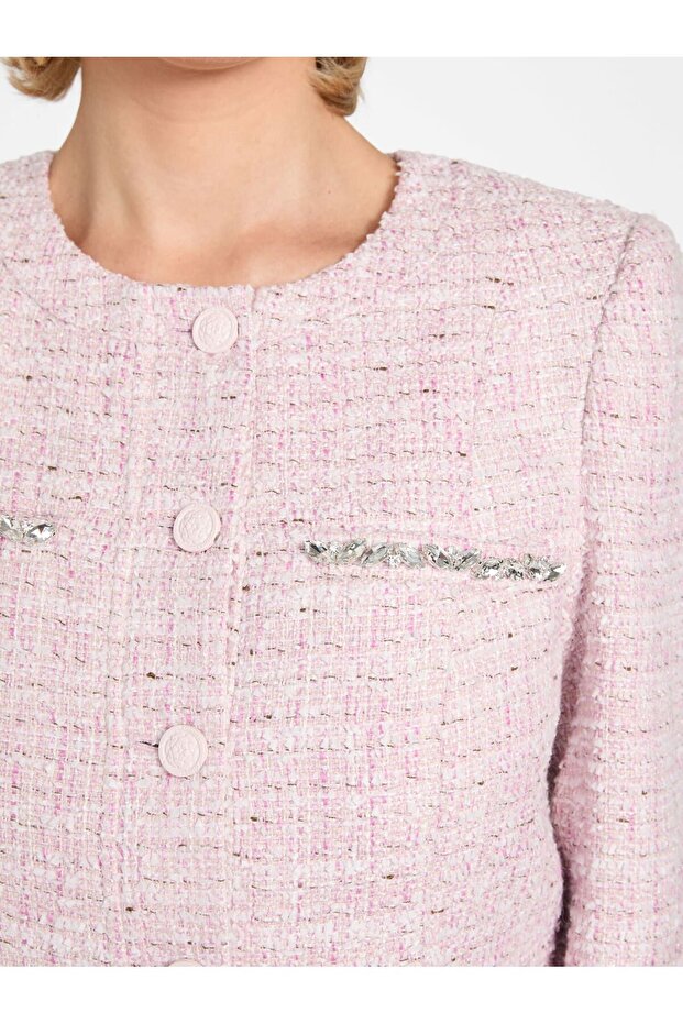 سترة من مزيج الصوف تويد - 8