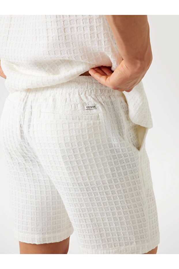 شورت بنسيج بنقش مربعات - 8