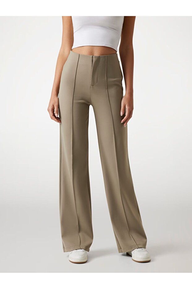Nylon flare sweatpants