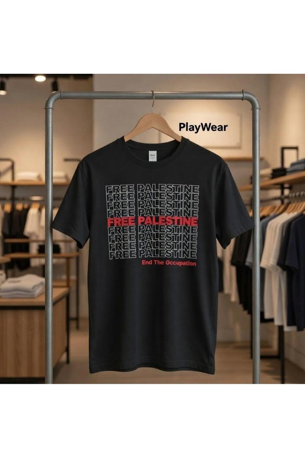 Loose Fit Unisex Free Palestine End The Occupation Design Printed T-shirt