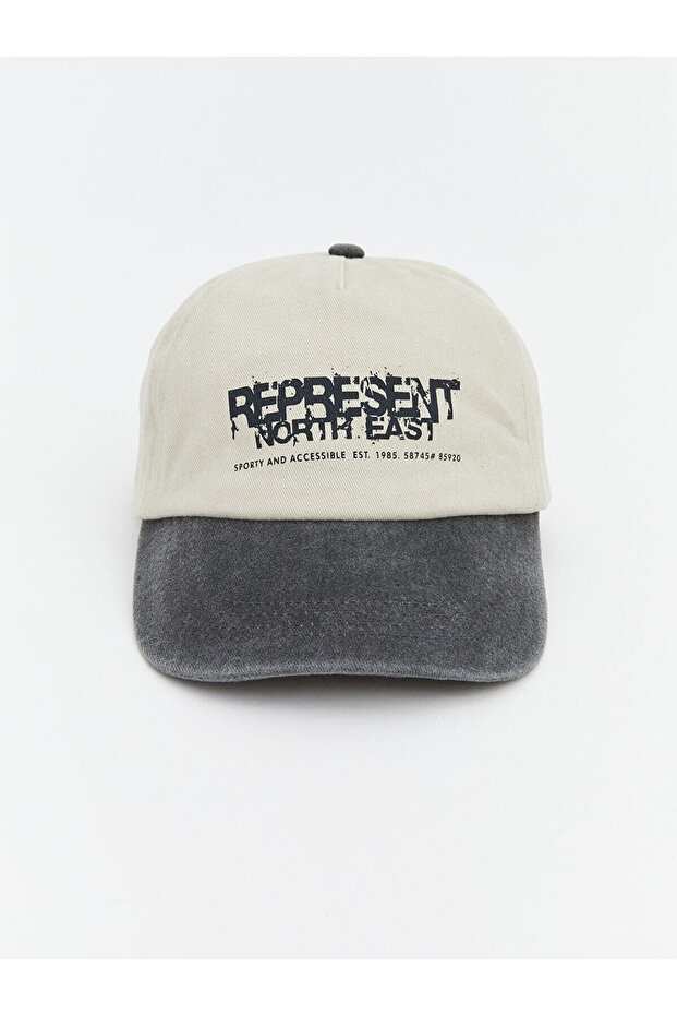 Mixed Text Embroidered Men's Cap Hat