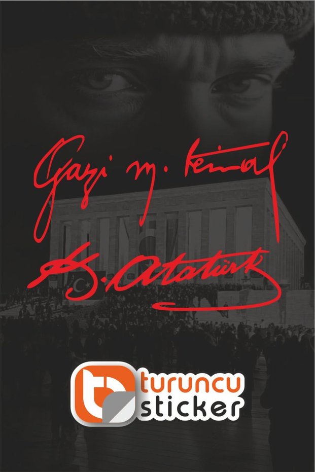 Gazi M.Kemal and K.Atatürk Signature Set Sticker Label – Vehicle – Motor – Laptop – Helmet Sticker Label