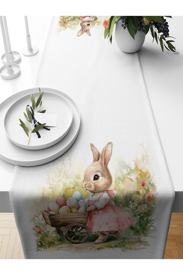 Spring Series 140X40 cm Digital Printed Runner (Spring Easter Easter) - 1